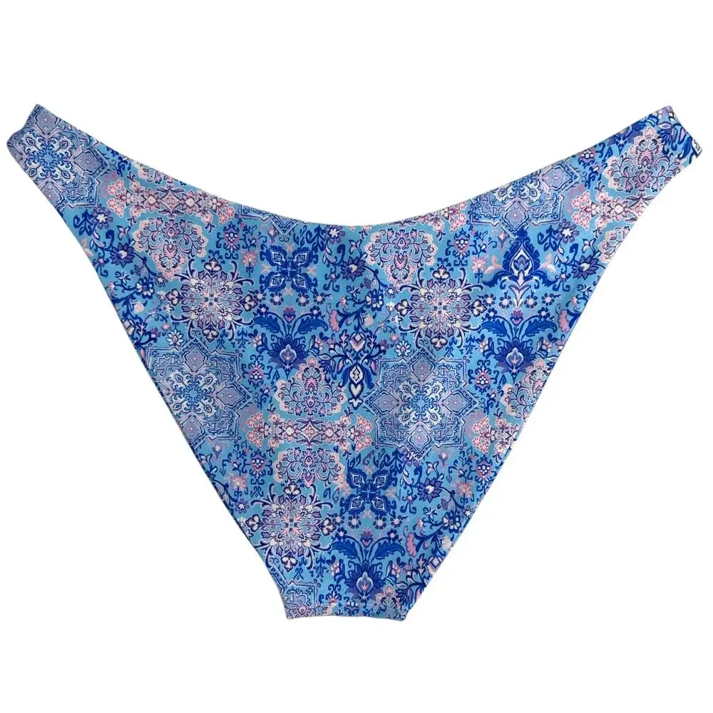Kulani Kinis Santorini Blue Multicolor Bikini Bottoms Size XL